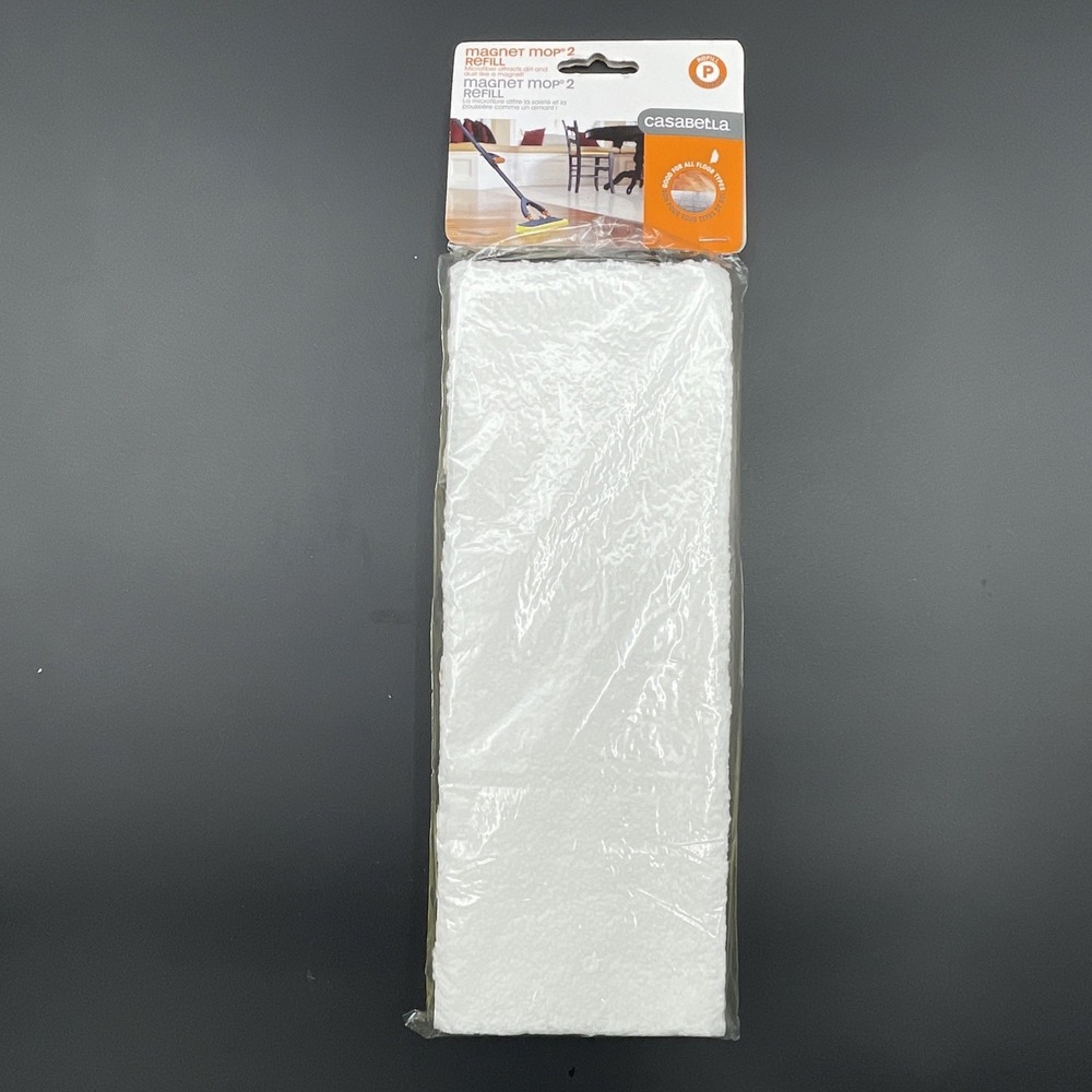 NEW  Casabella Magnet Mop 2 Microfiber Refill #80510 Discontinued Sealed